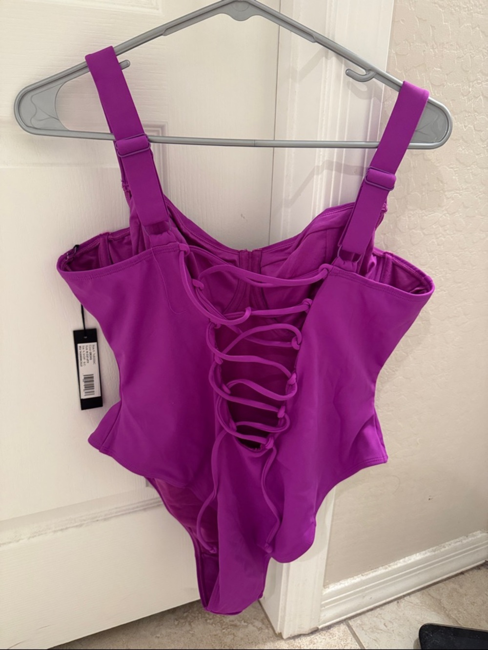 TEAL Structured Purple One-Piece Swimsuit with Supportive Cups - Picture 4 of 11